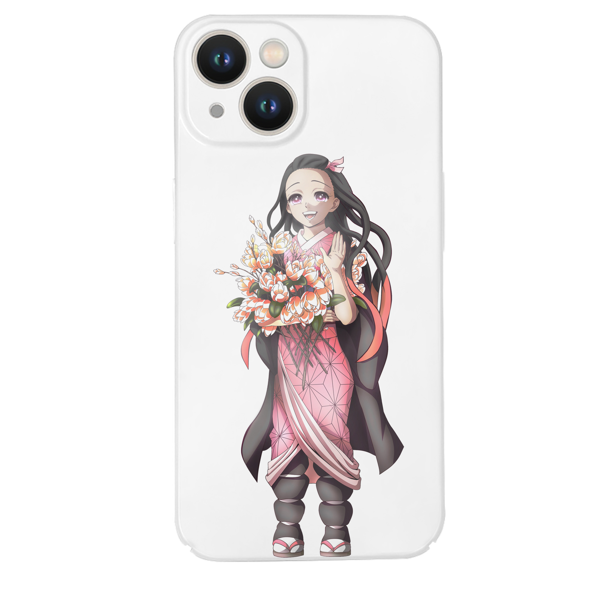 （画像用） 鬼滅の刃（きめつのやいば）竈門 禰󠄀豆子／かまど ねずこ Kamado Nezuko 【iPhone 14シリーズ対応】ハードケース